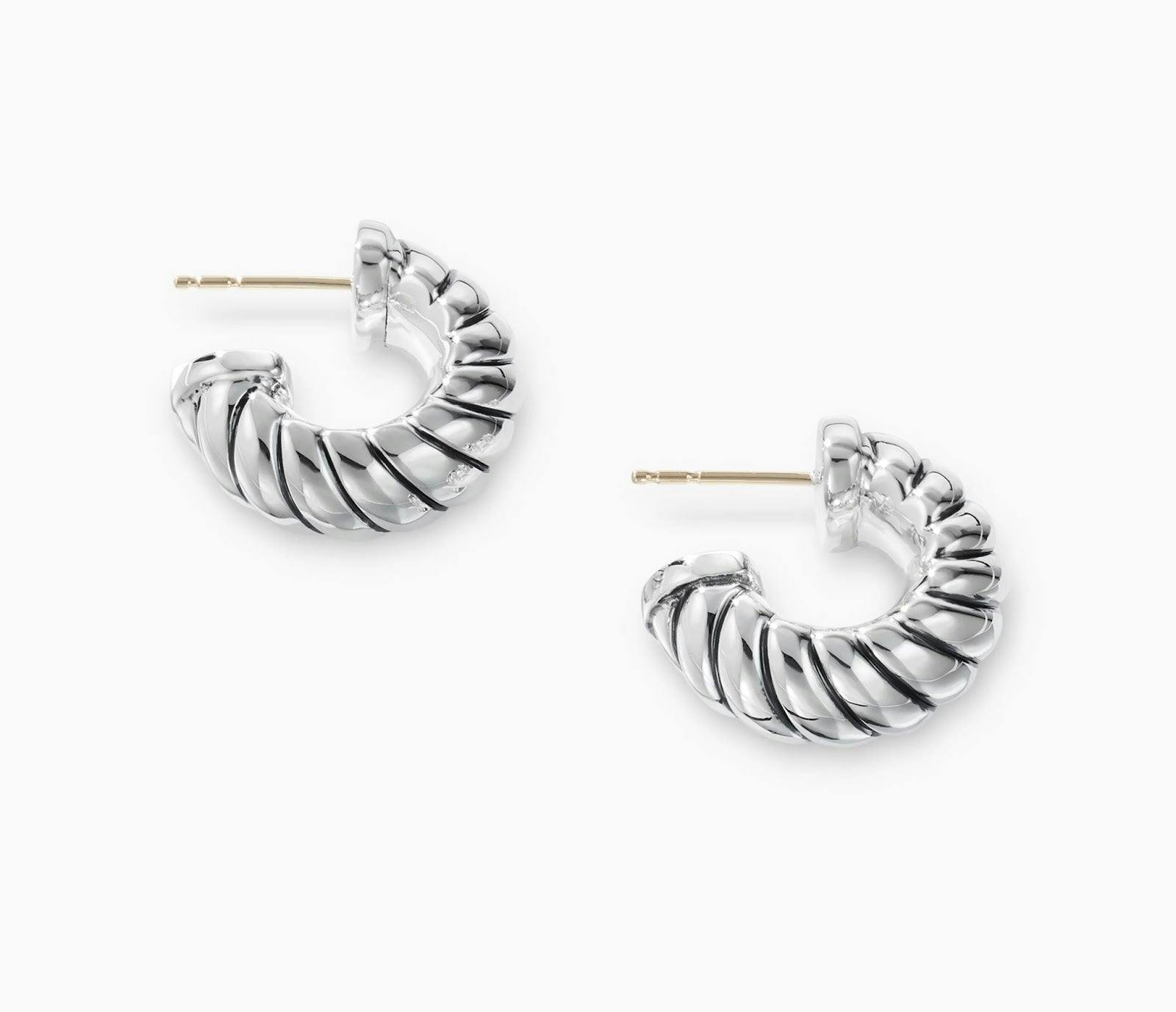 Sculpted Cable Shrimp Earrings